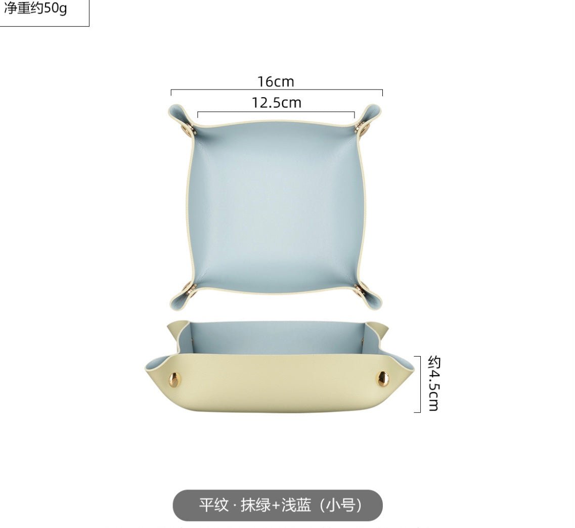 Stylish Desktop Organizer Box: Leather Exterior, Gold Clasp, Perfect for Home Office Storage and a Thoughtful Gift for Him - Simplidecor