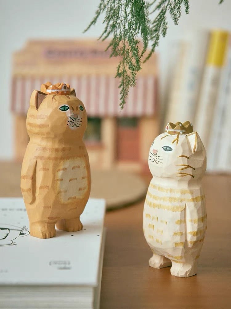 Sustainable Handcrafted Wood Cat – Elevate Home Decor, Perfect for Festive and Birthday Gifts! - Simplidecor