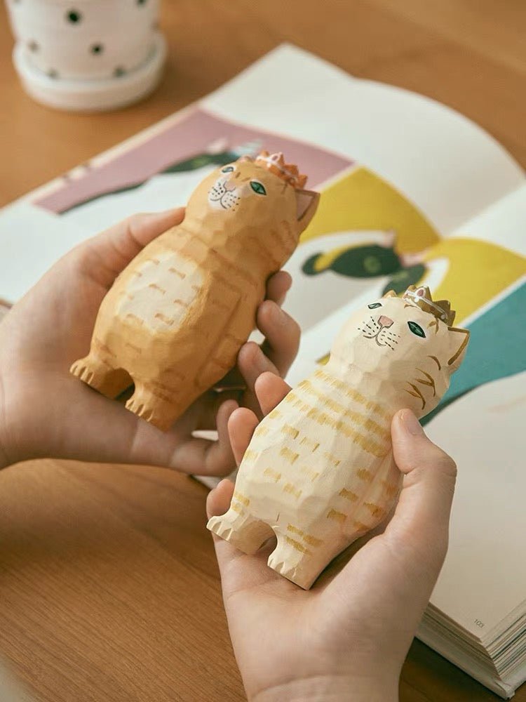 Sustainable Handcrafted Wood Cat – Elevate Home Decor, Perfect for Festive and Birthday Gifts! - Simplidecor