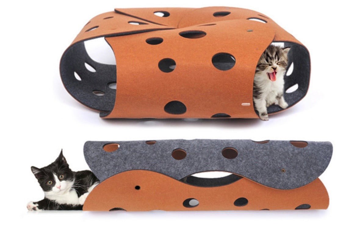Upgrade Pet Playtime with Our Snap - On Felt Tunnel – Easy Assembly, Cozy Comfort, and Stylish Design for Your Furry Friend's Joy! 🐾🌈 #PetTunnel #EasyAssembly #CozyPlay #StylishPetToy - Simplidecor